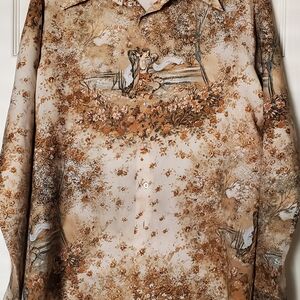1970's Vintage Floral Print Shirt